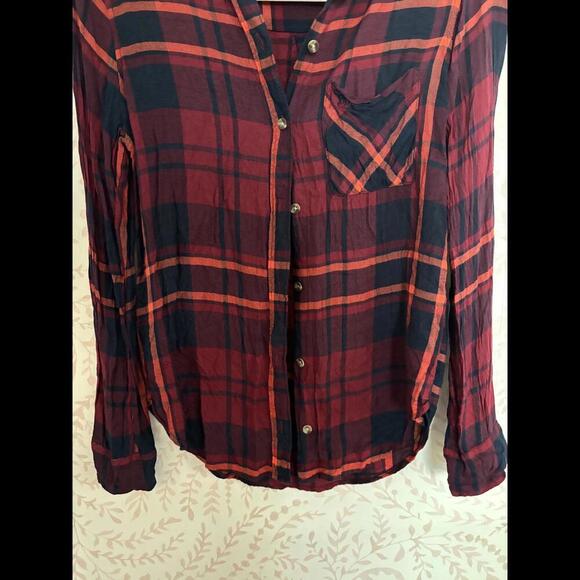 DISCOUNT SHIPPING! EUC Abercrombie & Fitch Women's Plaid Button-Up Shirt - Picture 3 of 5